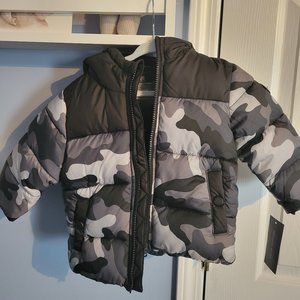 NWT Michael Kors Grey Camo Baby Coat